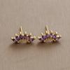 Aretes Europeos y Americanos de Lujo Accesible Aguja de Plata S925 Ins Marquesa con Incrustaciones de Zirconia Aretes Versátiles en Forma de Abanico Chapados en Oro de 18K