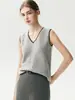 Sentido del diseño francés~Conjunto de dos piezas de punto con cuello de cachemira, bordes de contraste blancos, temperamento de nicho, top versátil para mujer