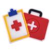 Tema Médico e de Saúde Sapatos Caverna Sapatos Flor Plástico Gotejado PVC Borracha Macia Fivela de Sapato Removível Sapatos de Praia Fivela Decorativa Transfronteiriço