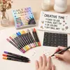 Plumas de Arte para Uñas con Punta Suave Transfronterizas, Marcadores de Pintura Acrílica Impermeables de Secado Rápido de 24 Colores, Plumas de Arte para Uñas DIY