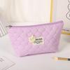 Bolsa de Maquiagem Transfronteiriça Novo Urso Bolha Desenho Animado Estilo Cream Ins Bolsa Almofada Bolsa Portátil para Armazenamento de Maquiagem