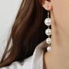 Estilo antigo chinês novo estilo palácio leve luxo brincos retro moda imitação pérola contas tassel brincos longos atacado para as mulheres