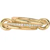 Moda Europea y Americana Anillos Apilables Bicolor Full Diamante Circonita Diseño Retorcido Set de Lujo Ligero Anillos Venta Caliente Transfronteriza Fabricante Mayorista