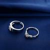 Fabricantes de fuentes, imitación de Mosane Diamond, anillo de pareja, anillo de diamantes de una sola mente, anillo de bodas de platino chapado en cobre blanco simple, regalo