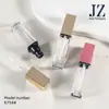 Envase de Plástico Asimétrico para Labial Líquido Jinze Order Square con Anillo Mediano