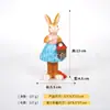 Adornos de Conejo de Pascua de Dibujos Animados Animales Transfronterizos para Sala de Estar, Exteriores, Jardín de Infancia, Parque Escénico, Decoración de Resina