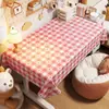 Toalha de Mesa Desenho Animado, Sem Lavagem, Impermeável, À Prova de Óleo, Resistente ao Calor, Estilo Dopamina Creme, Toalha de Mesa Retangular, Protetor de Mesa, Chá
