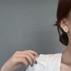 Aretes Geométricos de Perlas con Aguja de Plata S925 para Mujer Estilo Coreano Simple Moda Elegante Celebridad de Internet Mismo Estilo Aretes Joyería para la Oreja