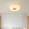 Lámpara de Techo para Dormitorio con Veta de Madera Estilo Nórdico Minimalista Moderno Casa de Huéspedes Sala de Estudio Lámpara de Techo LED Moldeada Estilo Crema
