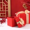 Caja de Regalo de Dulces para Boda de Año Nuevo, Caja de Regalo de Recuerdo, Cubo Cuadrado, Caja de Regalo para el Día de San Valentín, Accesorios para Bodas, Estampado Dorado