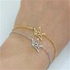 Comercio exterior personalidad moda lucky paper crane animal pequeño pulsera pulsera joyería fábrica directa punto al por mayor
