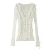 Artículo Popular Transfronterizo de AliExpress Nueva Moda Primavera 2026 Top Decorativo en Capas de Encaje 4813319