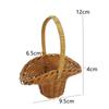 Cesta de Mano, Mini Cesta, Cesta Tejida de Mimbre Sintético, Cesta de Plástico para Montar en Pared, Cesta para Arreglos Florales de Balcón Sala de Estar, Tejido de Mimbre