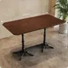 Mesas y sillas de estilo rústico para restaurantes de alta gama, cafeterías y restaurantes de fusión de moda y nicho que sirven cocina occidental, hechas de madera maciza