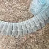 Renda Pregueada Renda de Camada Dupla Acessórios Decoração de Bainha Materiais Roupas Cortinas com Babados de Cogumelo Cinto de Gaze de Neve