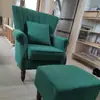 Sofá individual de dormitorio estilo americano, sala de estar sencilla, pequeño apartamento moderno de tigre, sofá de tela para balcón nórdico