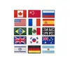 Insignias de Banderas Nacionales del Mundo Bordadas con Velcro Parches de Bandera Parches Decorativos de Tela Bordada Venta al por Mayor