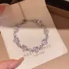 Pulseira ajustável de resina com trevo cravejado de diamantes, luxo leve e sensação de alta qualidade, joia de design elegante e versátil