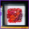 Moldura de Foto Oca de Madeira 3cm Caixa de Armazenamento de Buquê Eterno de Flores Secas Moldura de Foto Estéreo À Prova de Mofo Moldura de Foto Retro DIY Venda por Atacado