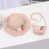 Bolsa Fresca Pequena Proteção Solar Chapéu de Sol Chapéu de Praia de Verão para Crianças Chapéu de Palha Ondulado Chapéu de Sol Dia das Crianças Presente de Aniversário