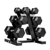Atacadista Cross Factory Comercial Haltere Academia Ferro Fundido Hexagonal Revestido de Borracha Equipamento Fitness Sólido Estúdio Força