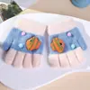 Guantes de bebé para niños, otoño e invierno, cálidos, lindos, para niños de 0 a 2 años, niños y niñas, invierno, cómodos, guantes de dedo de bebé de cinco dedos