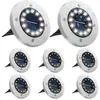 Luz Subterránea Solar Transfronteriza Impermeable para Exteriores, Luz Subterránea Emisora de Luz 8 LED, Luz Decorativa de Atmósfera para Patio y Jardín