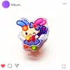 Carpeta de PP de flor de conejo de dibujos animados, gato de dibujos animados lindo y creativo, nuevo diseño personalizado, adecuado para hombres y mujeres, carpeta acrílica para niñas