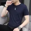 Camiseta de manga curta Homens Côr Sólida Cor Lisa Preto Puro Todo Preto Todo Branco Camiseta Simples Verão Branco Puro Camiseta Top Roupas Meia Manga