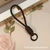 Cordón Corto de Color Bloqueado con Nudo, Llavero de Correa Trenzada para Teléfono, Correa Colgante Portátil Anti-Pérdida