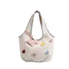 Bolsa de Lona Coreana de Nicho para Mujer, Nueva Bolso Tote Casual de Moda Verano 2026, Bolso de Hombro con Forma de Corazón para Chica Dulce