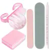 Set de Herramientas para Manicura, Salón de Uñas Especial Pulido y Modelado Tira de Lija para Pulir, Palito de Naranjo, Herramienta Cepillo de Plástico para Polvo
