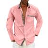 2023 Estación independiente deseo Amazon otoño nueva camisa de manga larga contraste moda botón camisa hombres