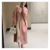 Abrigo de Lana para Mujer de Longitud Media 2023 Otoño e Invierno Nuevo Estilo Hepburn Elegante Pequeño Coreano Holgado Abrigo de Lana