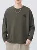 2026 Nuevo Otoño/Invierno Capa Interior Capa Base Superior para Hombre Casual Americano Holgado Cuello Redondo Versátil Sudadera Moda para Hombre