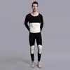 Roupa íntima térmica de veludo com forro de fleece, espessa, sem costura, justa, roupas de outono, calça comprida, patch interno, conjunto de casal, masculino