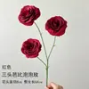 Novas flores artificiais de peônia de três cabeças para casamentos, adereços decorativos para fotografia em casa, decoração suave e decoração de casa