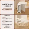 Mesa de comedor plegable para casas pequeñas, ahorra espacio, mesa de comedor ultradelgada con taburetes y sillas escamoteables, mesa de comedor rectangular móvil