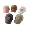 Boné de beisebol infantil estilo vintage para atacado, disponível em várias cores, chapéu de sol para atividades ao ar livre, boné de bebê personalizado com letra para outono