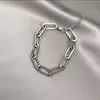 Colar Decorativo de Corrente Grossa Prata em Aço Titânio para Mulheres Ins Hip-Hop Corrente de Clavícula Dourada para Homens Acessórios de Corrente Tendência Que Não Desbotam