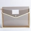 Bolsa de botão tridimensional Bolsa de documentos transparente A4 em PP Bolsa de armazenamento para provas de classificação por matéria B4 Bolsa de informações com botão de pressão Imprimível