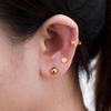 Moderna Versátil Juego de Pendientes, Mini Sencillos Pendientes de Acero Inoxidable con Chapado en Oro de 18 Quilates para Mujer, Pendientes Pequeños de Acero Inoxidable