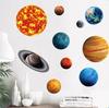Fábrica nova transfronteiriça nove planetas adesivos luminosos quarto infantil adesivos de parede planeta adesivos fluorescentes removíveis