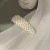 Grampo de Cabelo de Pérola de Luxo Estilo Celebridade da Internet Coreana Ins Simples Lateral Presilha de Cabelo para Testa Grampo de Cabelo Acessório para Franja Atacado