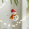 Decoración Navideña Transfronteriza Muñeco de Nieve de Resina Retro Colgante de Anciano Decoración Festiva Regalo para Niños Decoración de Árbol de Navidad