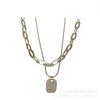 Collar de Etiqueta Inglés Nicho de Lujo Ligero Cadena para Clavícula de Mujer Nuevo Diseño de Alta Gama 2025 Elegante Accesorio de Cadena para el Cuello