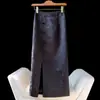 Saia Jacquard Vintage Estilo Chinês Novo Estilo Nacional Meia-Calça com Fechamento de Botão, Saia de Cintura Alta Emagrecedora de Comprimento Médio com Fenda Primavera 2026