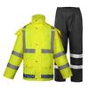 Roupa de Chuva com Calça e Jaqueta Dividida Tecido Oxford 300D Transfronteiriça Refletiva Traje para Patrulha de Trânsito Resgate Dividido Controle de Enchentes Capa de Chuva