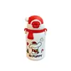 Taza Térmica de Cachorro Lindo para Niñas, Taza de Doble Popote de Aspecto Elegante para Estudiantes, Taza Navideña de Gran Capacidad con Correa
