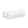 Refrigerador Caja de Almacenamiento Transparente Binaural Cesta de Almacenamiento de Escritorio PET Cesta de Almacenamiento Fresca y Divertida Estante de Escritorio